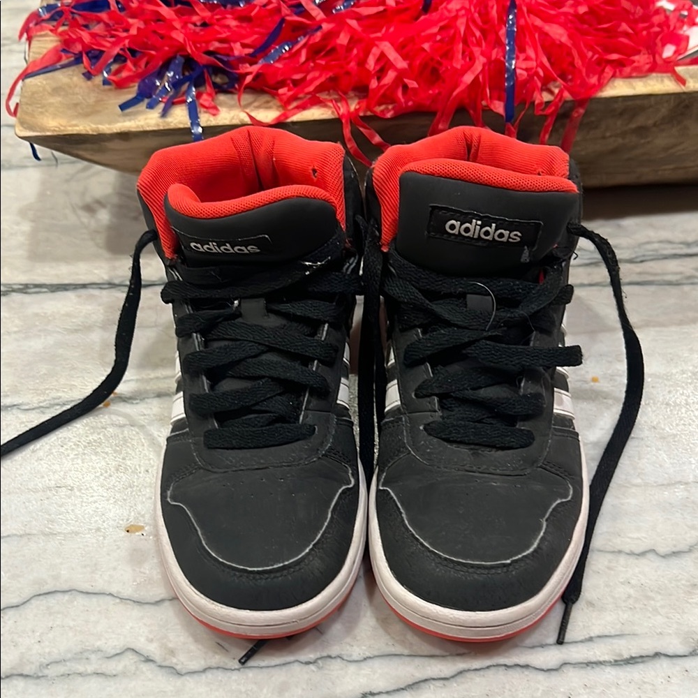 Adidas Kids Black and Red Sneakers